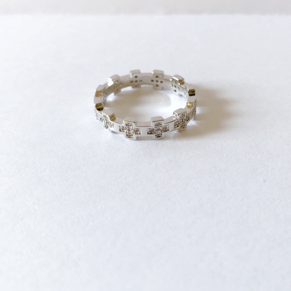 White Gold CZ Micro Pave Rhodium Plated Ring - Picture 4 of 4